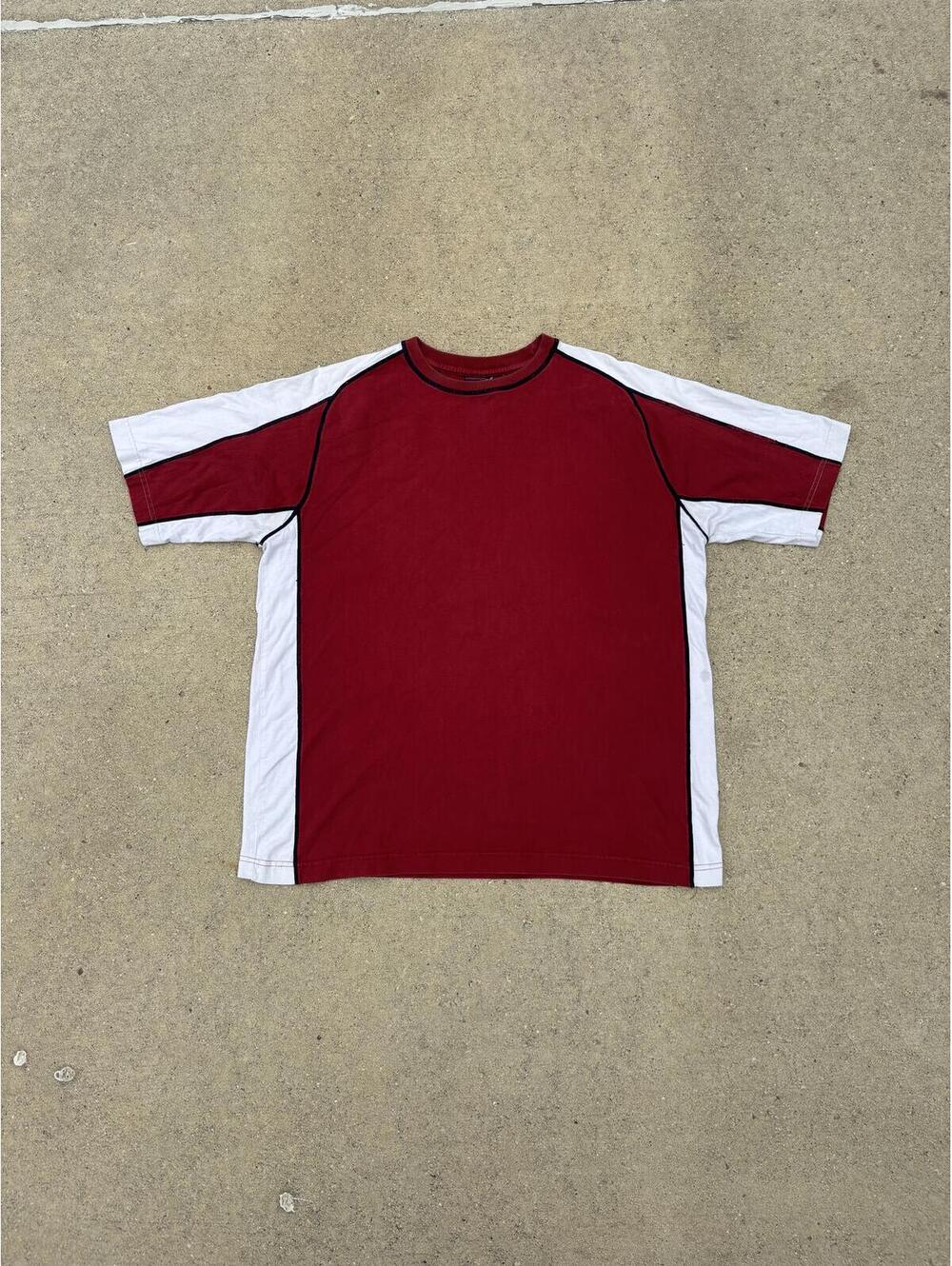 Vintage 90's Point Zero Red and White Short Sleeve Raglan T